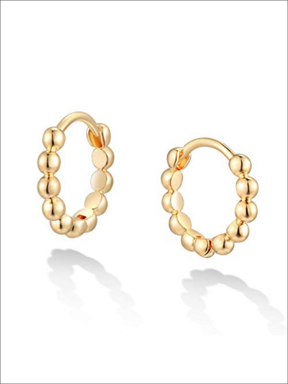 Gold Plated Huggie Hoop Earrings Dainty Hypoallergenic Small Simple Everyday